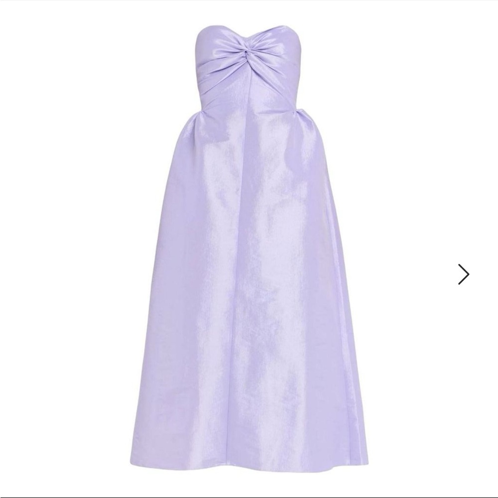 Kika Vargas Rose Strapless Taffeta Dress